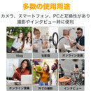 COMICA Vimo C2 ワイヤレスマイク ノイズキャンセリング モニター 2.4GHz 伝送距離200m カメラ スマートフォン PC 国内正規品